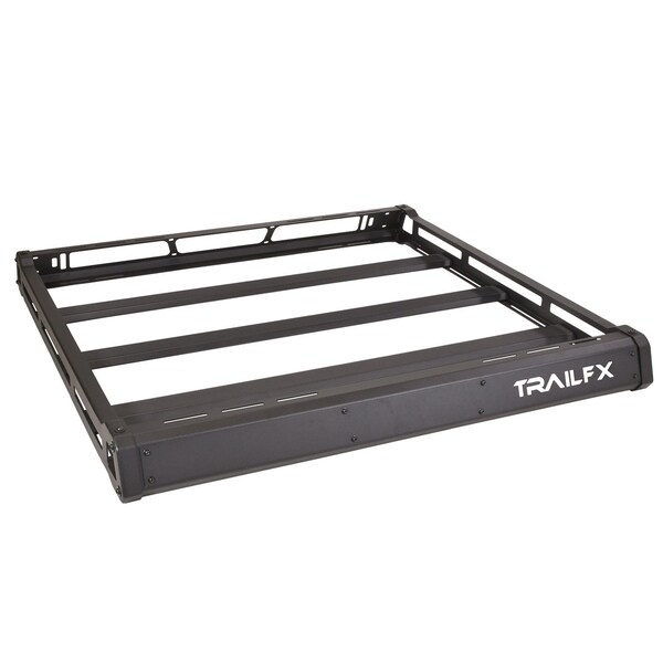 Trailfx JRB001T; Roof Rack; 49.8 Inch x 53 Inch; 150 Pound Capacity; Textured Black; Aluminum JRB001T - main